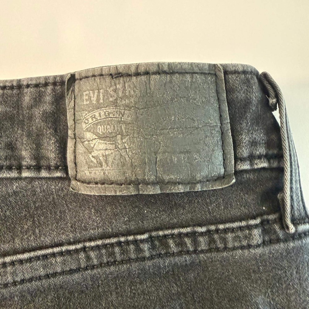 Levis 711 Skinny Jeans Womens 29 Washed Black Mid Rise Stretch Denim Denim Pants - Picture 2 of 16